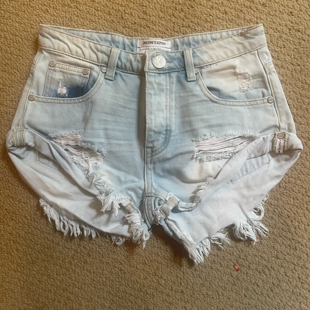 One Teaspoon Denim Shorts, size 24. Worn 2x , like new!